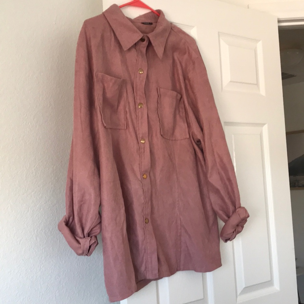 Shein button up long sleeve tee